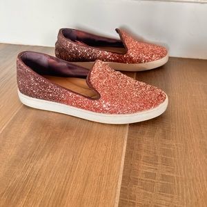 Birdies “The Swift” Sneaker in Pink Ombré Glitter Size 9